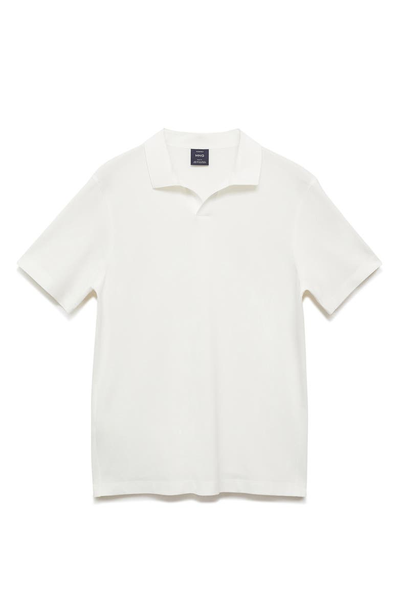 MANGO Slim Fit Johnny Collar Cotton Blend Piqué Polo, Alternate, color, 