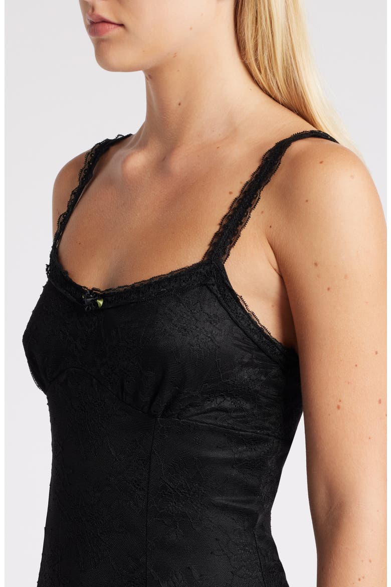 Lace Minidress, Alternate, color, BLACK