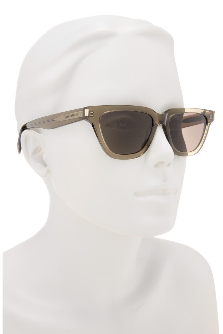 53mm Cat Eye Sunglasses, Alternate, color, BROWN BROWN GREY