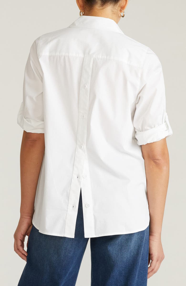 Universal Standard Button-Back Popover Shirt, Alternate, color, White
