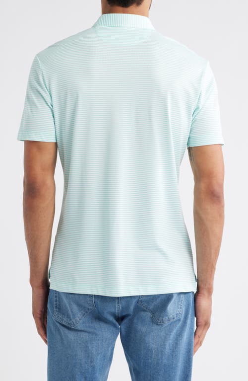 Johnnie-o Dru Stripe Performance Polo In Blue