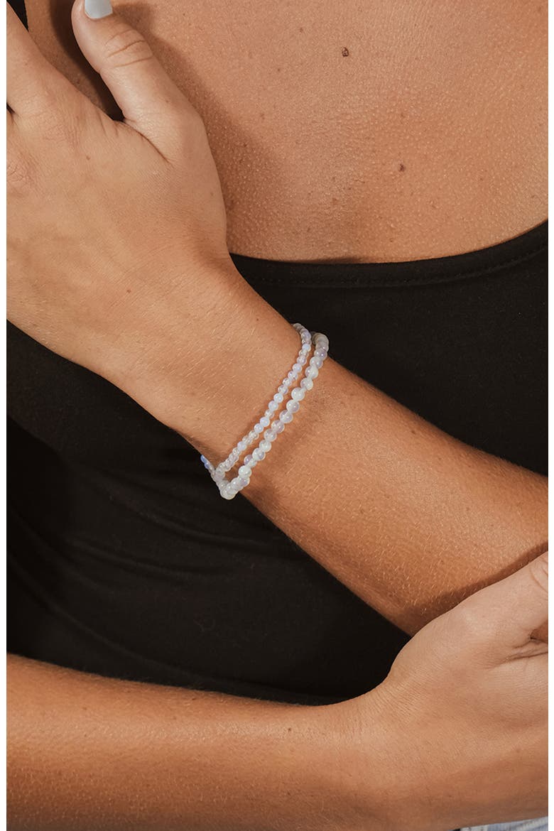 Stone 2-Pack Beaded Stretch Bracelets, Alternate, color, OPALITE