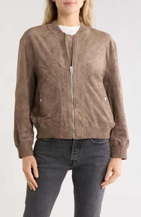 BLANKNYC Faux Suede Bomber Jacket