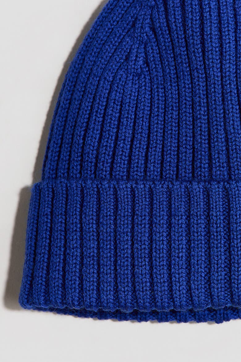 Merino Wool Beanie, Alternate, color, Bright blue