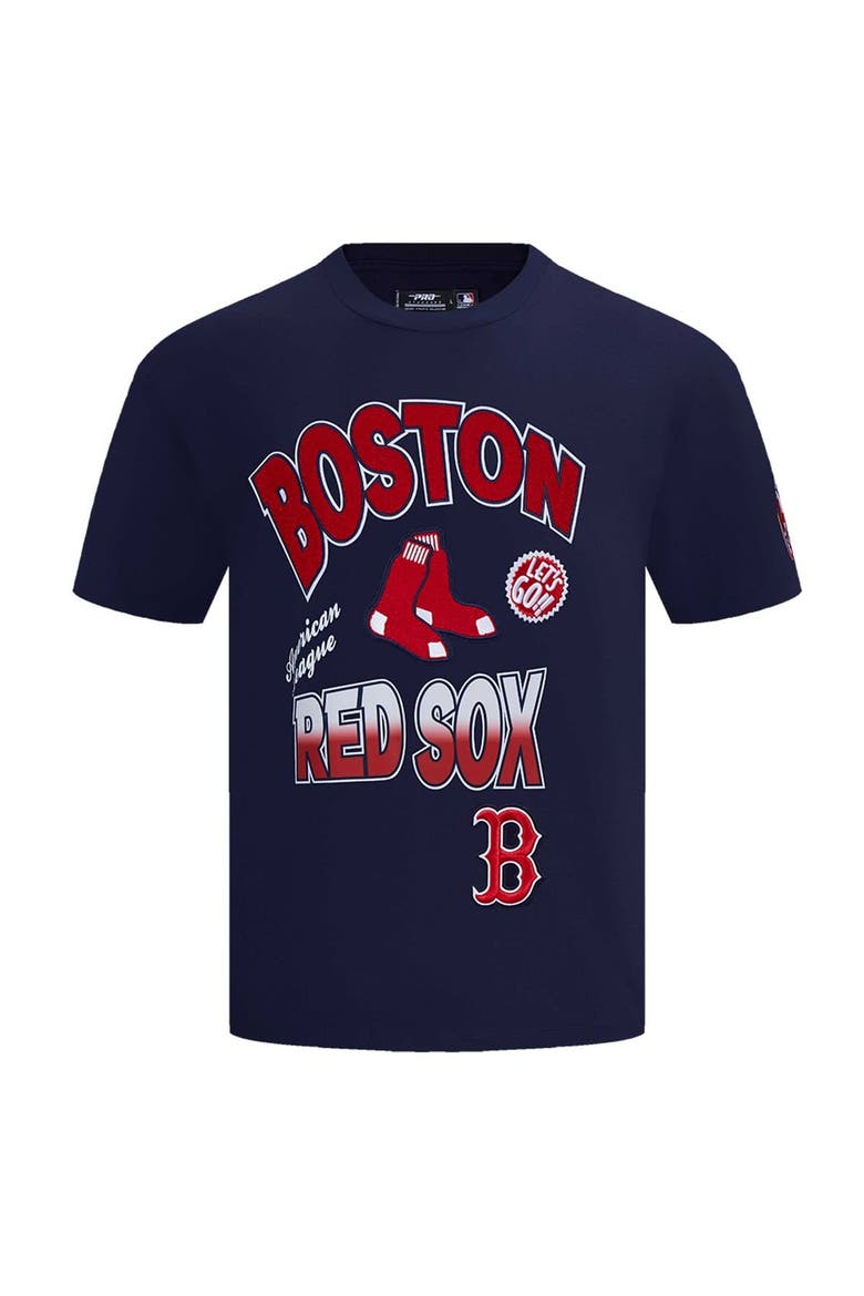 Men's Pro Standard Navy Boston Red Sox Turn It Up Dropped Shoulder T-Shirt, Alternate, color, Navy