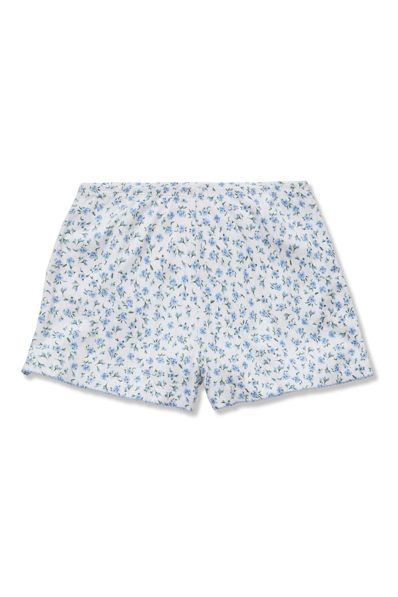 Pima Cotton Pointelle Shorts, Alternate, color, BLUE