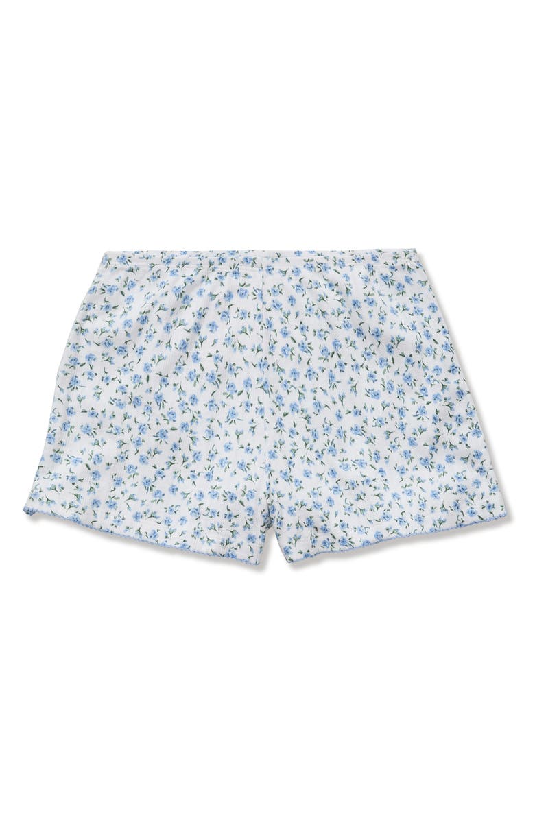 Petite Plume Pima Cotton Pointelle Pajama Shorts, Main, color, 