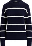 Lauren Ralph Lauren Stripe Combed Cotton Sweater