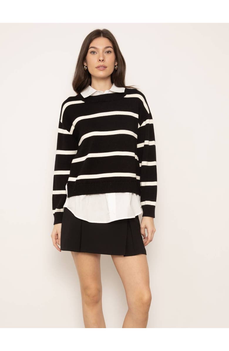 Central Park West Tessa Crewneck Twofer, Main, color, 