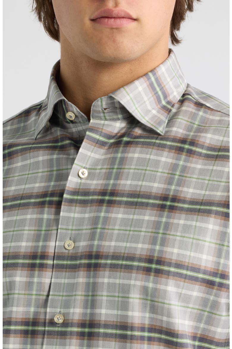 Lone Cypress Plaid Long Sleeve Button-Up Shirt, Alternate, color, LIGHT GRAY