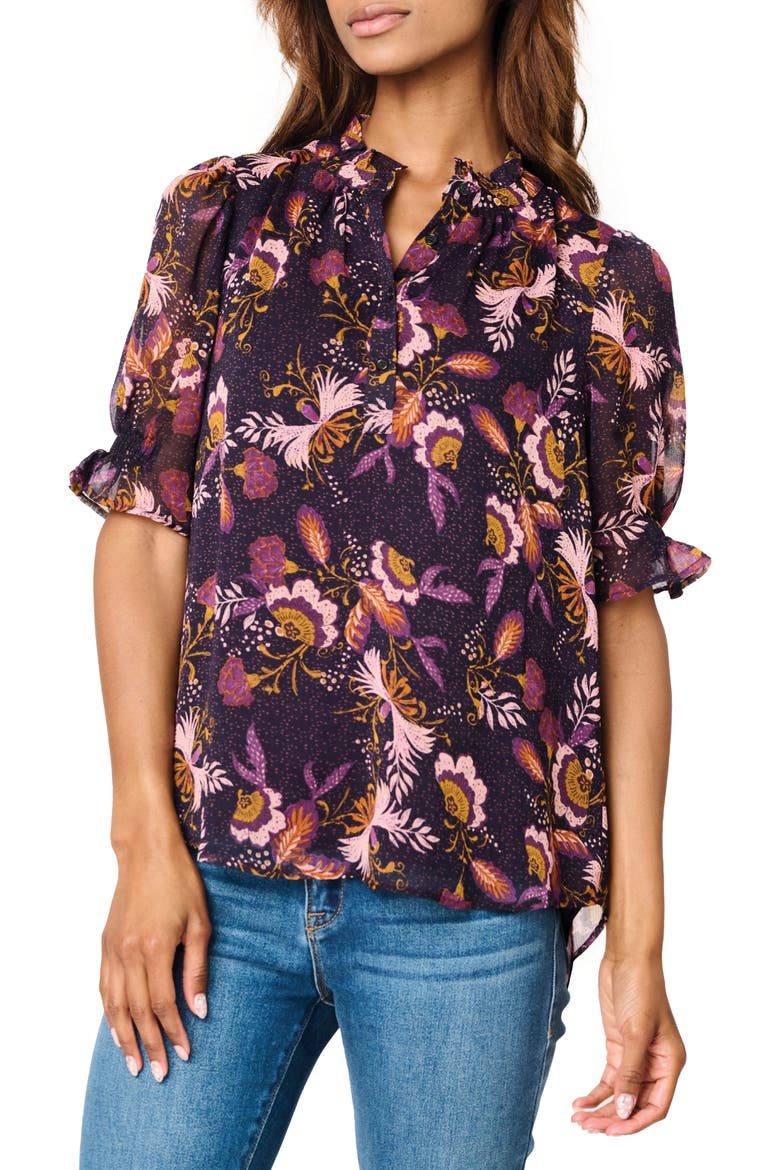 Dianthus Henley Top, Main, color, BOTANICAL EGGPLANT