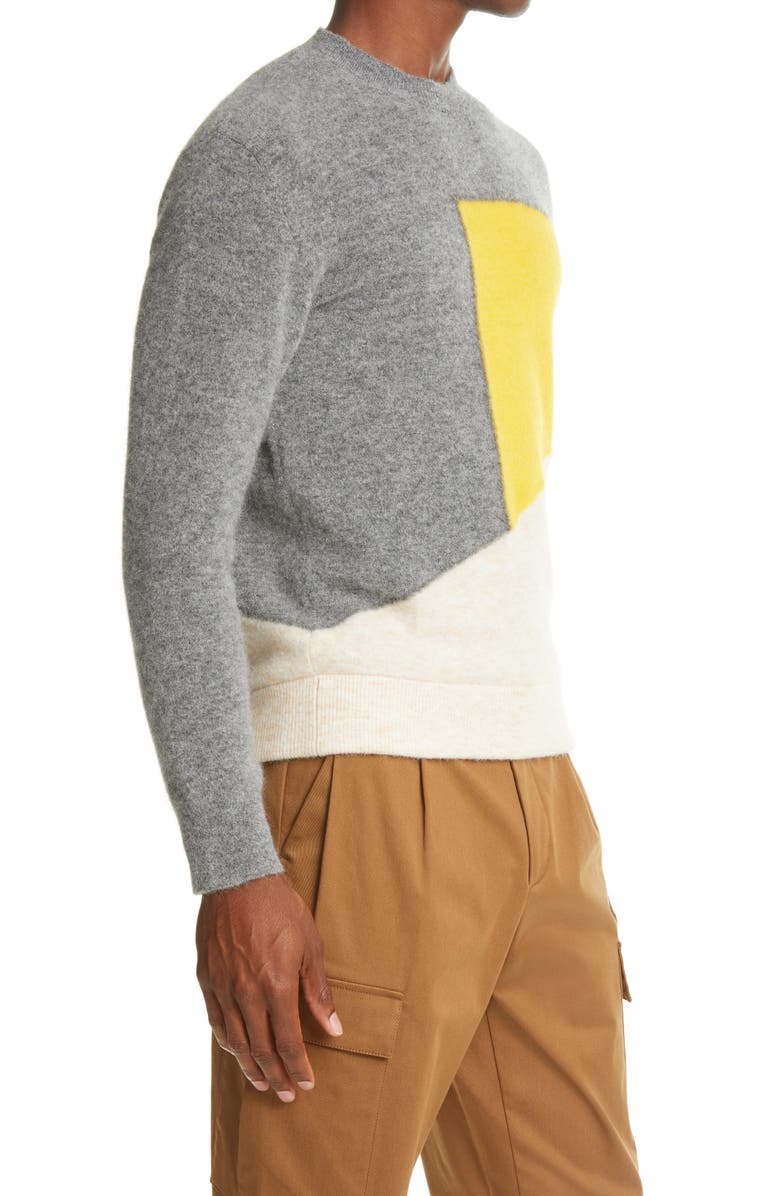 Z Zegna Colorblock Crewneck Sweater, Alternate, color,
