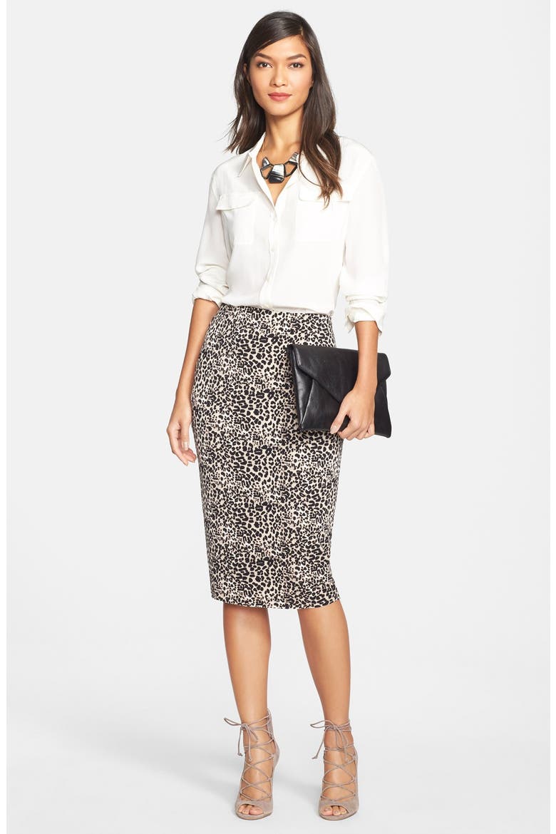 Silk Utility Blouse, Alternate, color, NEW IVORY