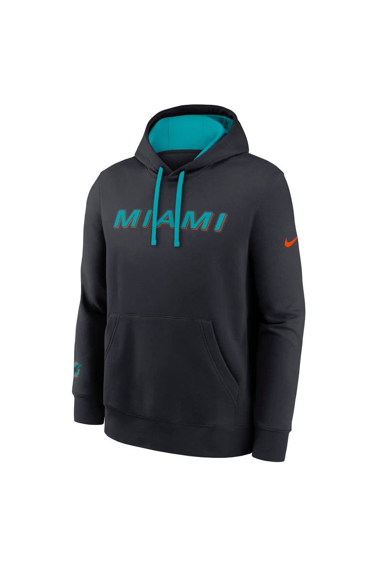 Men's Nike Pitch Blue Miami Dolphins 2025 Rivalries Collection Club Hoodie, Alternate, color, Navy