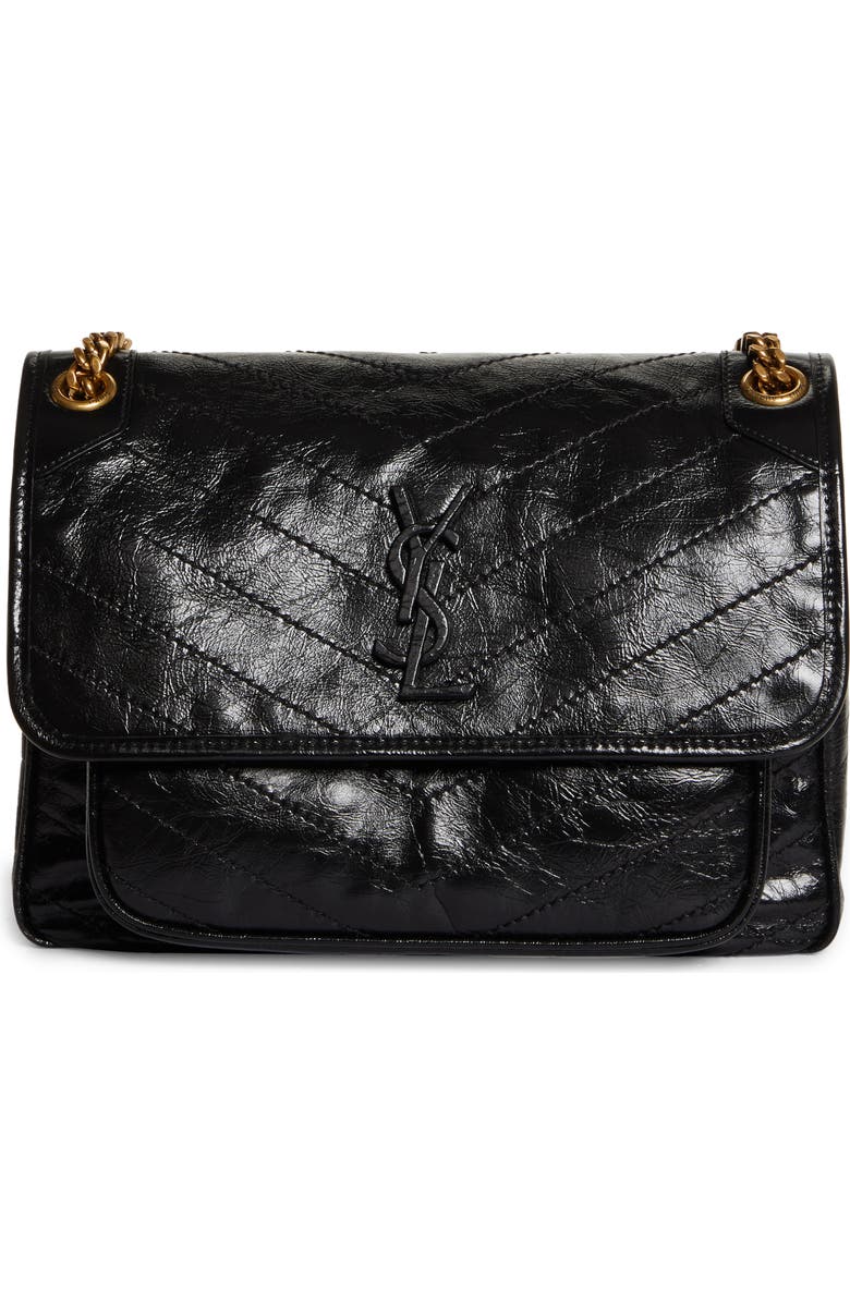 Saint Laurent Medium Niki Matelassé Leather Shoulder Bag, Main, color,