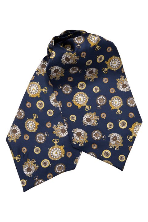 Gilded Keeper - Silk Ascot Cravat Tie for Men
