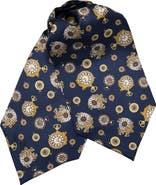 Elizabetta Gilded Keeper - Silk Ascot Cravat Tie for Men