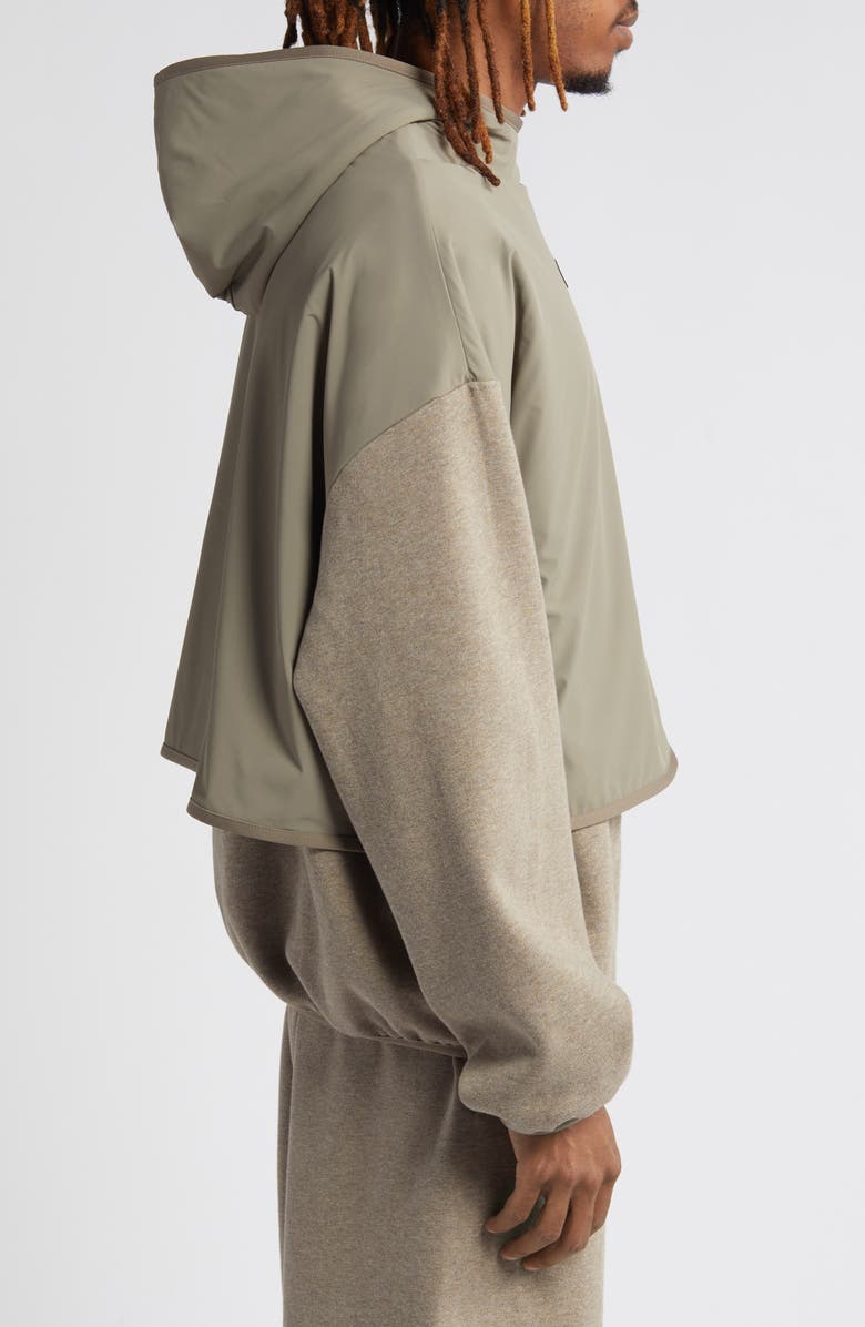 Fear of God Essentials Fleece & Nylon Hoodie, Alternate, color,