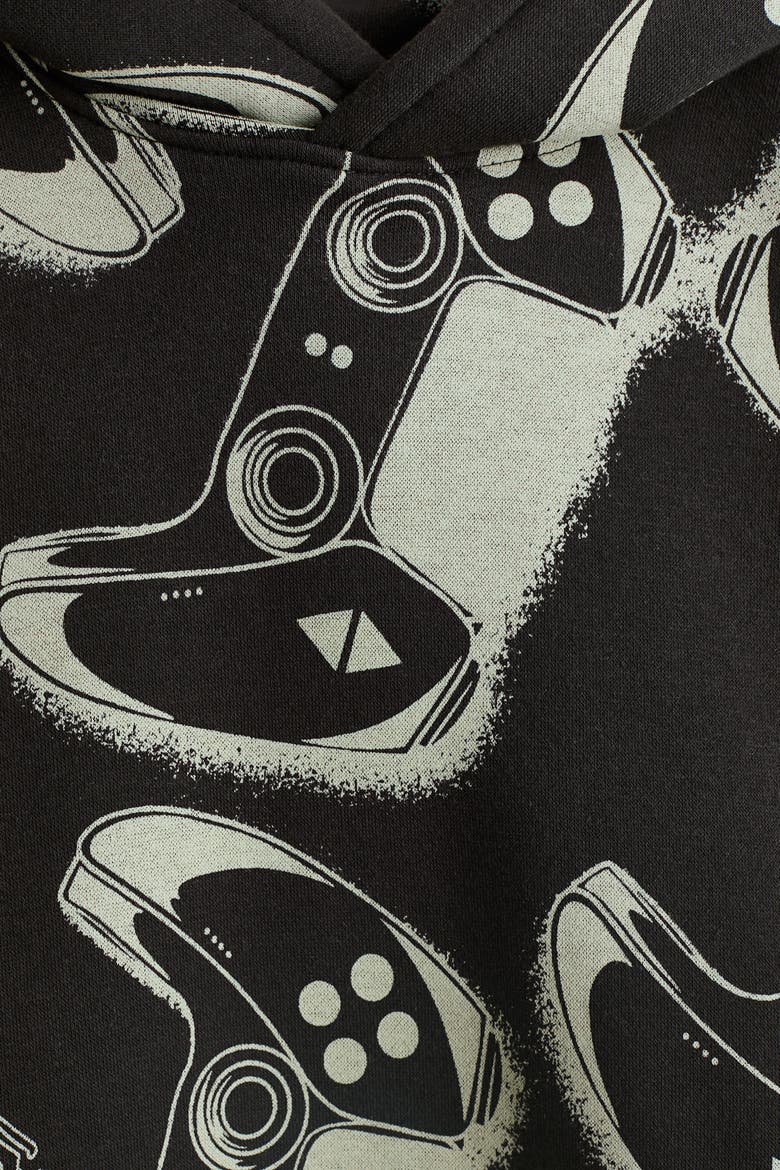 Hoodie, Alternate, color, Black/game controllers