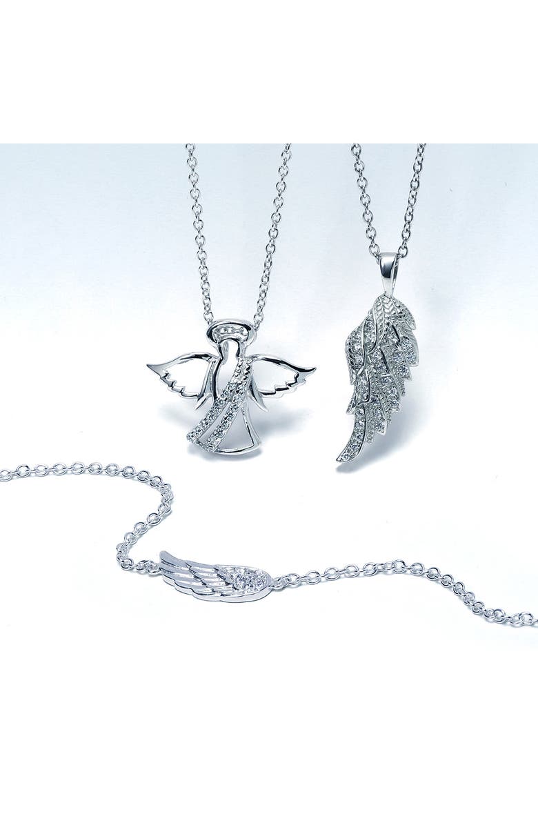 BLING JEWELRY Guardian Angel Wing Necklace, Alternate, color,