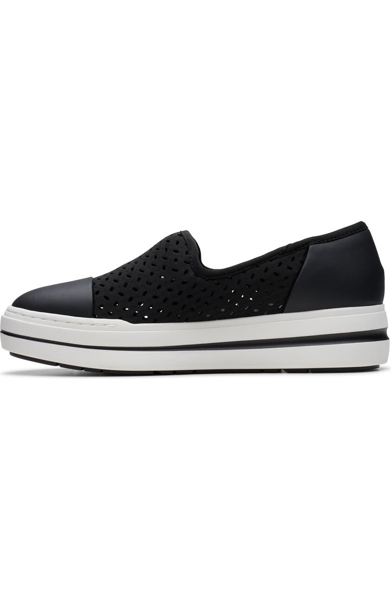 Clarks<sup>®</sup> Audreigh Star Platorm Slip-On Sneaker - Wide Width Available, Alternate, color, Black
