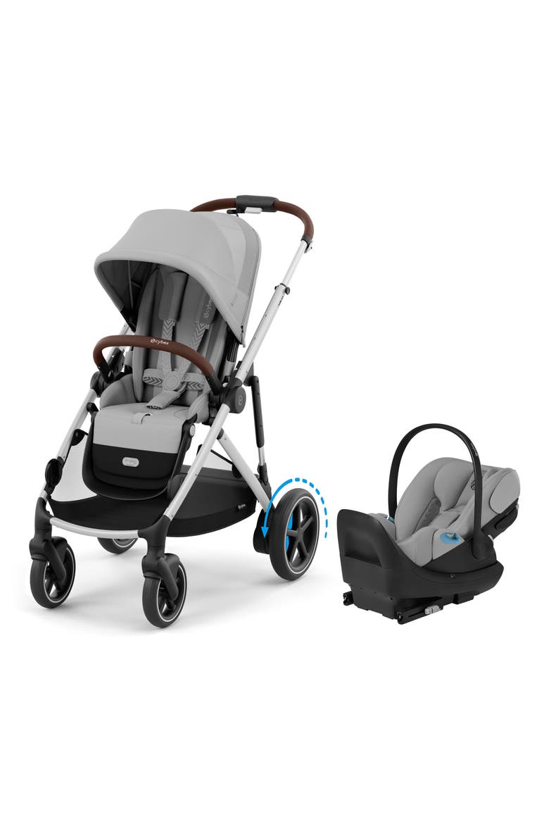 e-Gazelle S Stroller & Cloud G Pro Car Seat Travel System, Main, color, STONE GREY