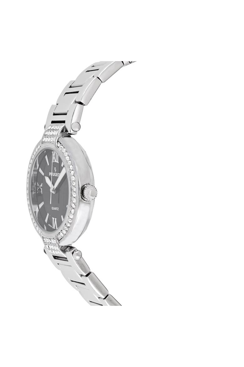 T Bar European Crystal Bracelet Watch- 38MM, Alternate, color, Black