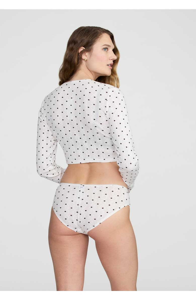 CUUP The Cropped Cardigan, Alternate, color, Salt Polka Dot