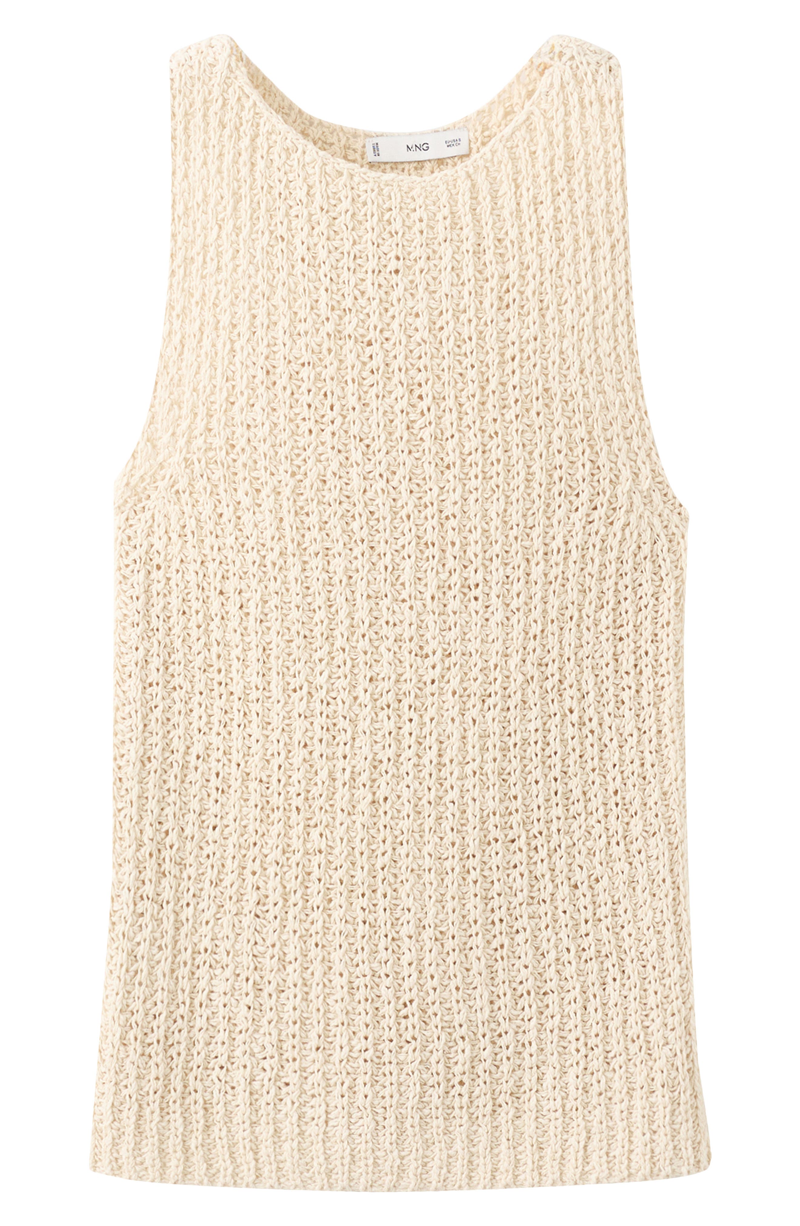 Open Stitch Cotton Tank