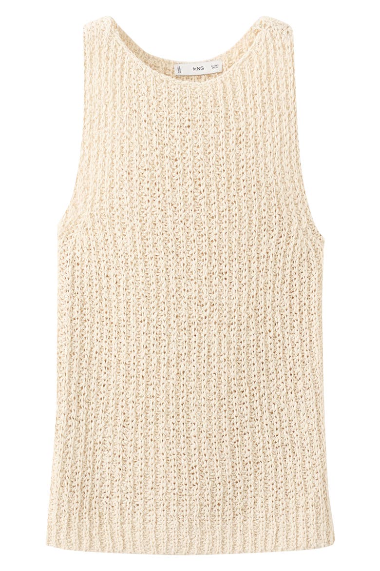 Open Stitch Cotton Tank, Main, color, SAND