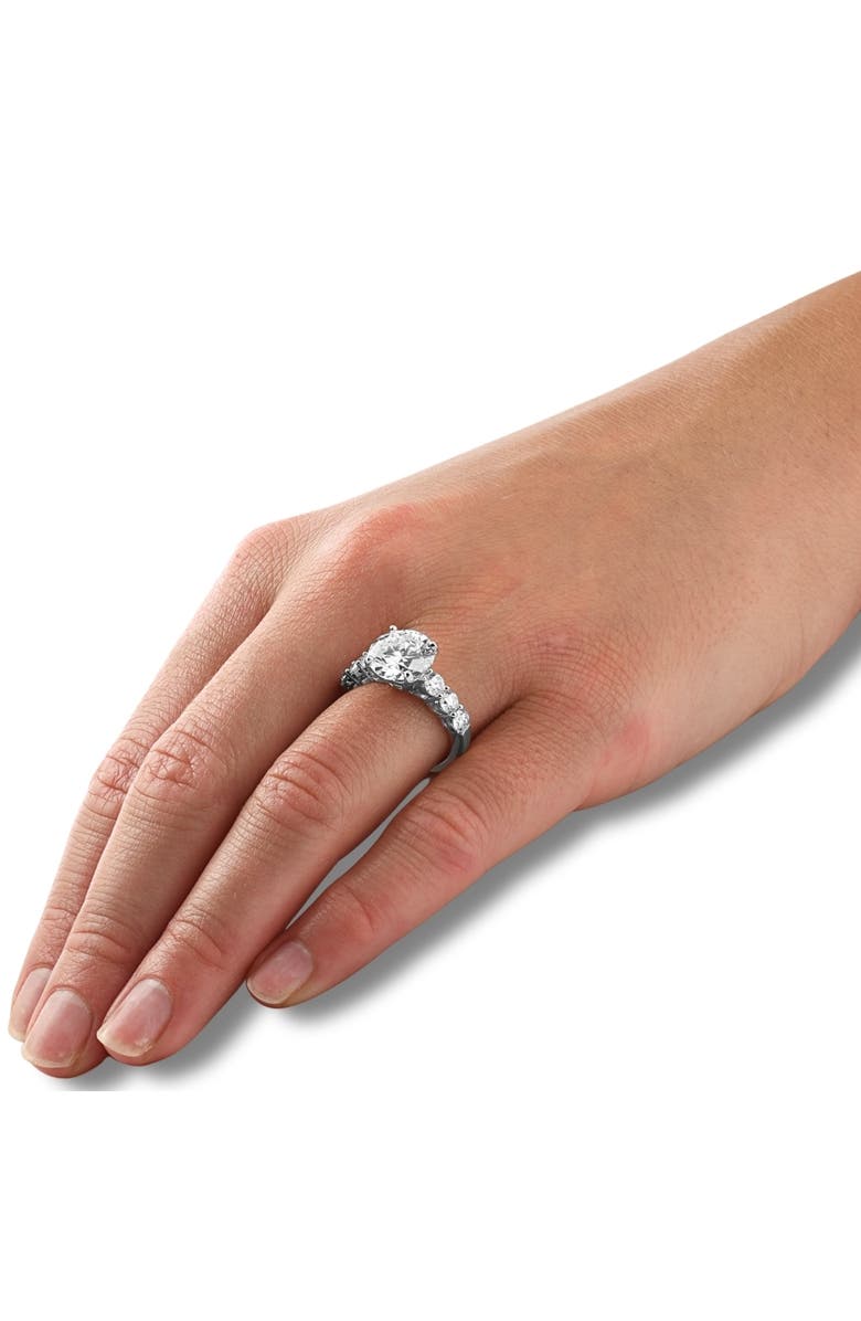 Bliss Diamond Certified 5Ct Diamond (4Ct Center) Engagement Ring 14k Gold Lab Grown, Alternate, color, 14K White Gold