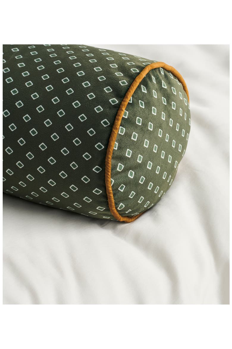 Diamond Bolster Pillow, Alternate, color, GREEN