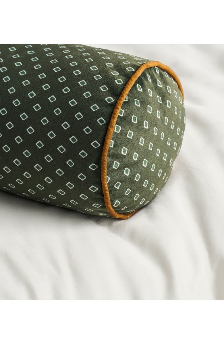 Ted Baker Diamond Bolster Pillow, Alternate, color, Green