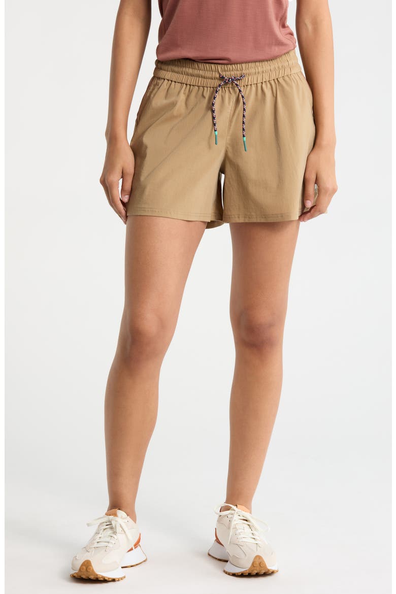 Merino Wool Blend Drawstring Shorts, Main, color, KHAKI