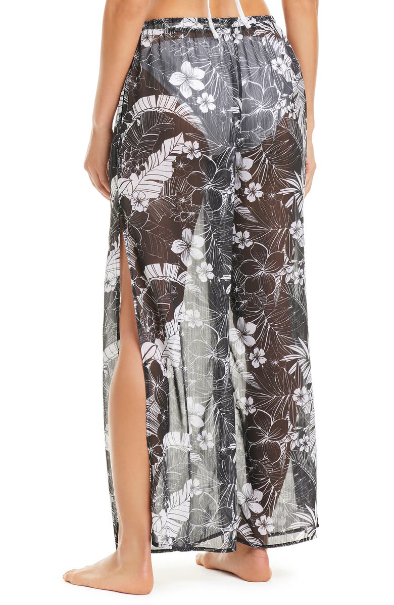 BLEU by Rod Beattie Slit Cover-Up Pants, Alternate, color, Black