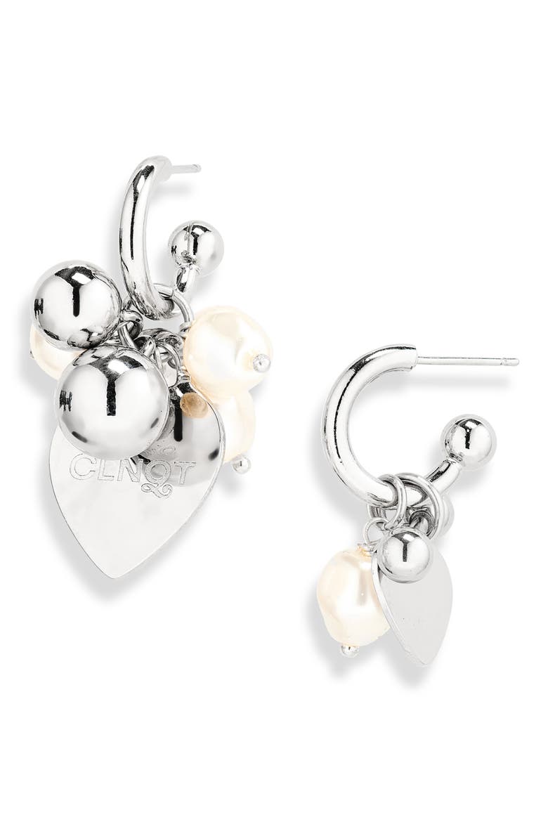 Abbey Mismatched Earrings, Main, color, PALLADIUM
