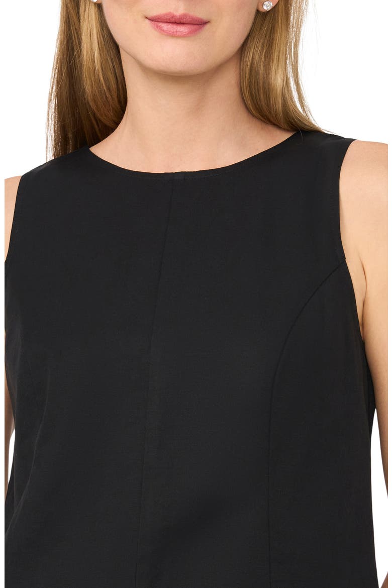 Sleeveless Cotton Blend Sheath Dress, Alternate, color, RICH BLACK