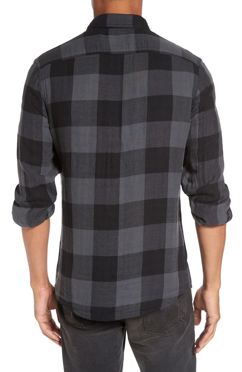 NORDSTROM MEN'S SHOP Trim Fit Buffalo Plaid Flannel Shirt Jacket, Alternate, color,