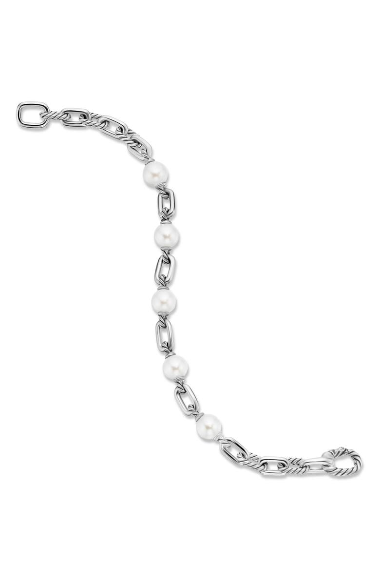 David Yurman Madison Freshwater Pearl Chain Bracelet, Alternate, color,