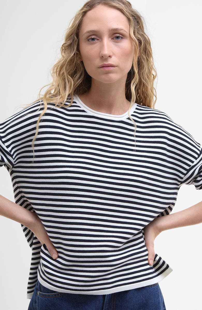 Barbour Marine Stripe Cotton Sweater, Alternate, color,