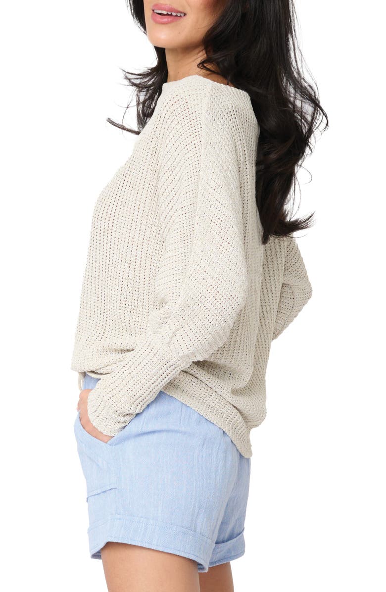 GIBSONLOOK Marled Slouchy Sweater, Alternate, color, Natural