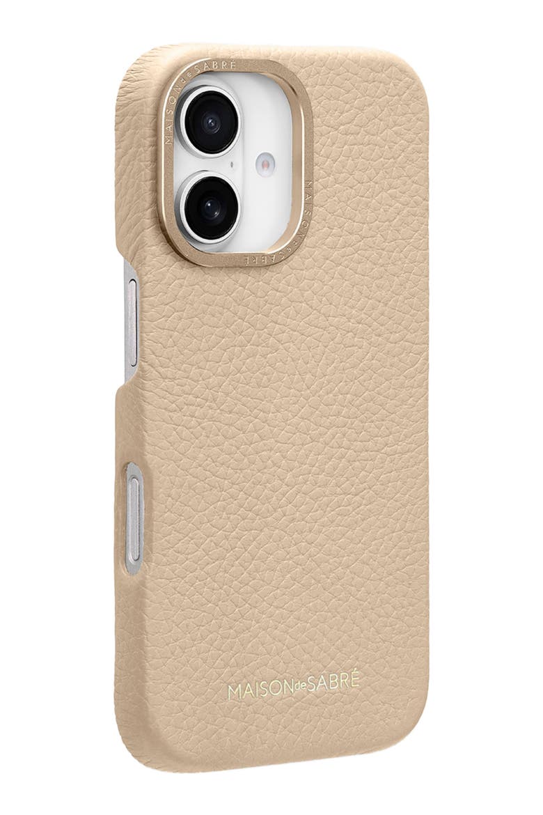Leather Phone Case iPhone 16, Alternate, color, Saharan Nude