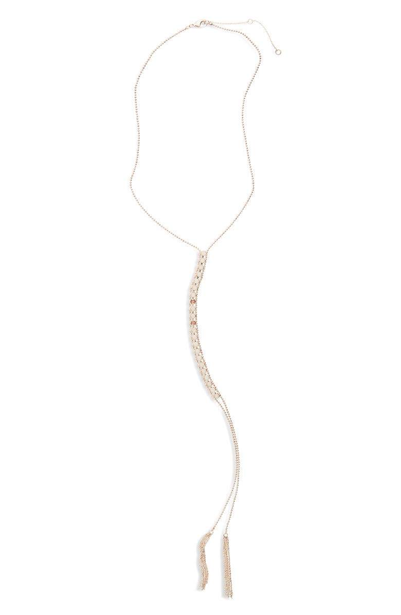 BP. Crystal Y-Chain Necklace, Main, color,