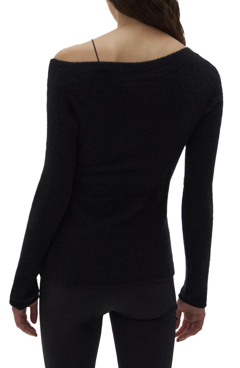 Helmut Lang Bungee Cold Shoulder Wool Blend Sweater, Alternate, color, 