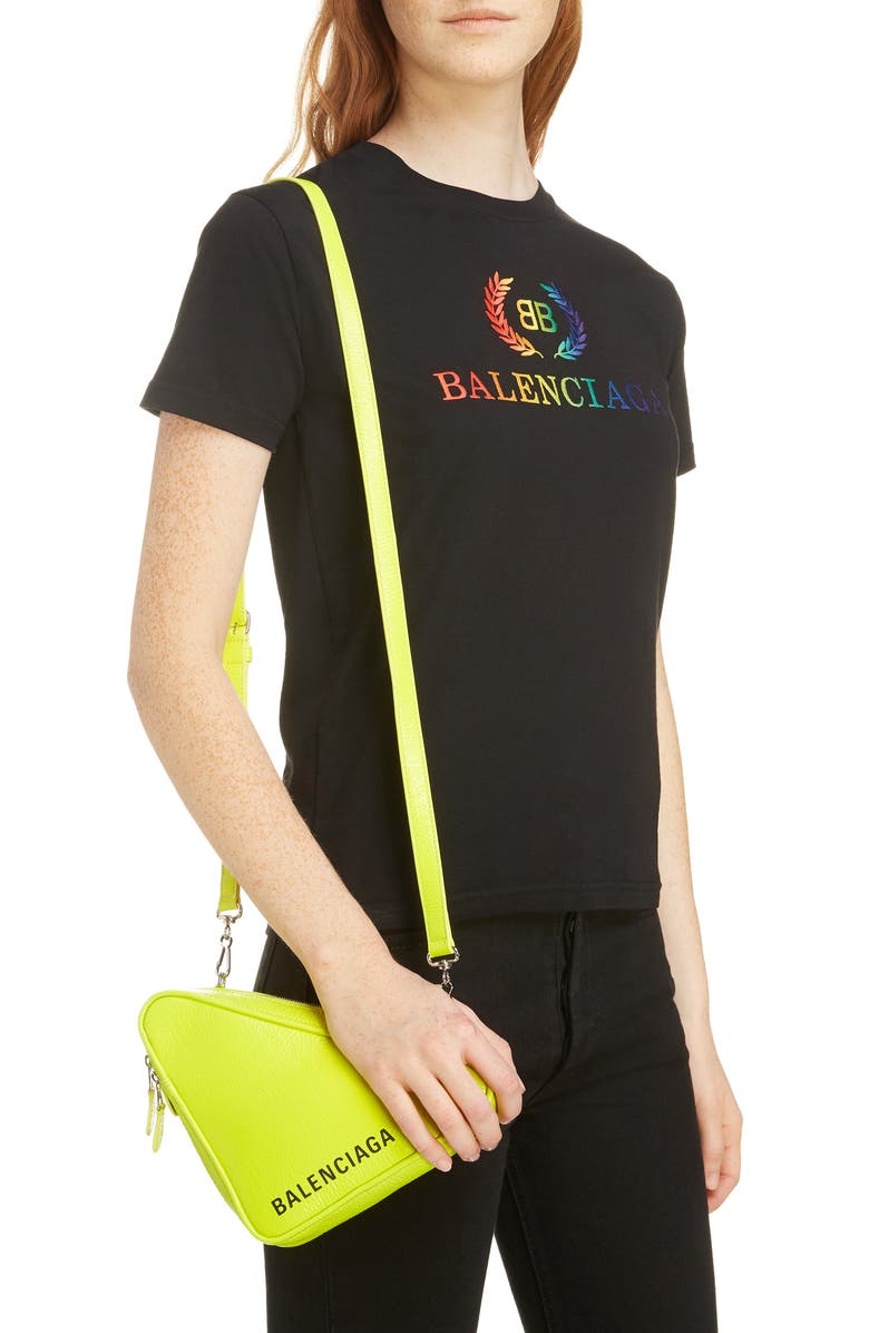 Balenciaga Triangle Calfskin Crossbody Bag, Alternate, color,