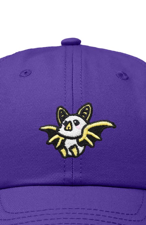 Dalix Honduran Bat Embroidered Dad Hat In Purple