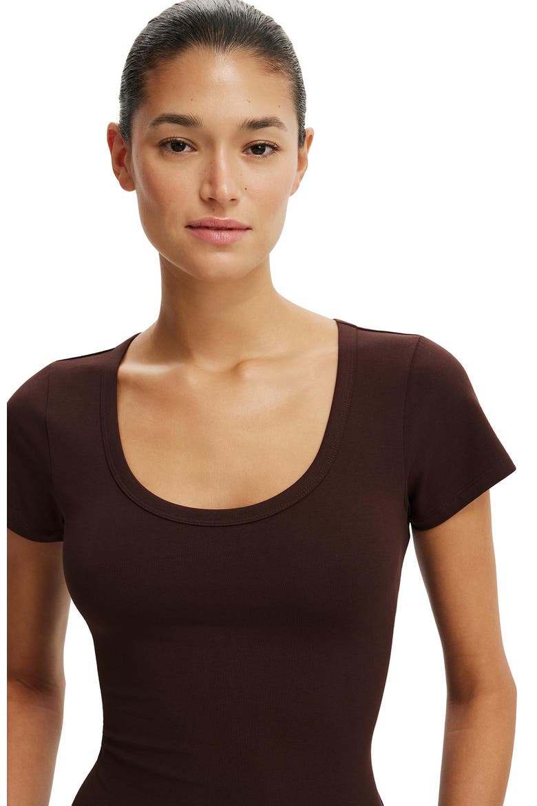 Women's Everyday Smooth Scoop Neck Tee, Alternate, color, Dark Oak