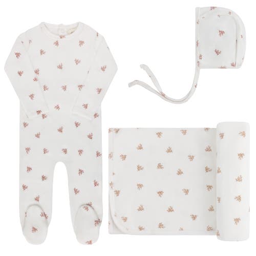 Ely's & Co. Velour Leaf Pattern Collection In Neutral