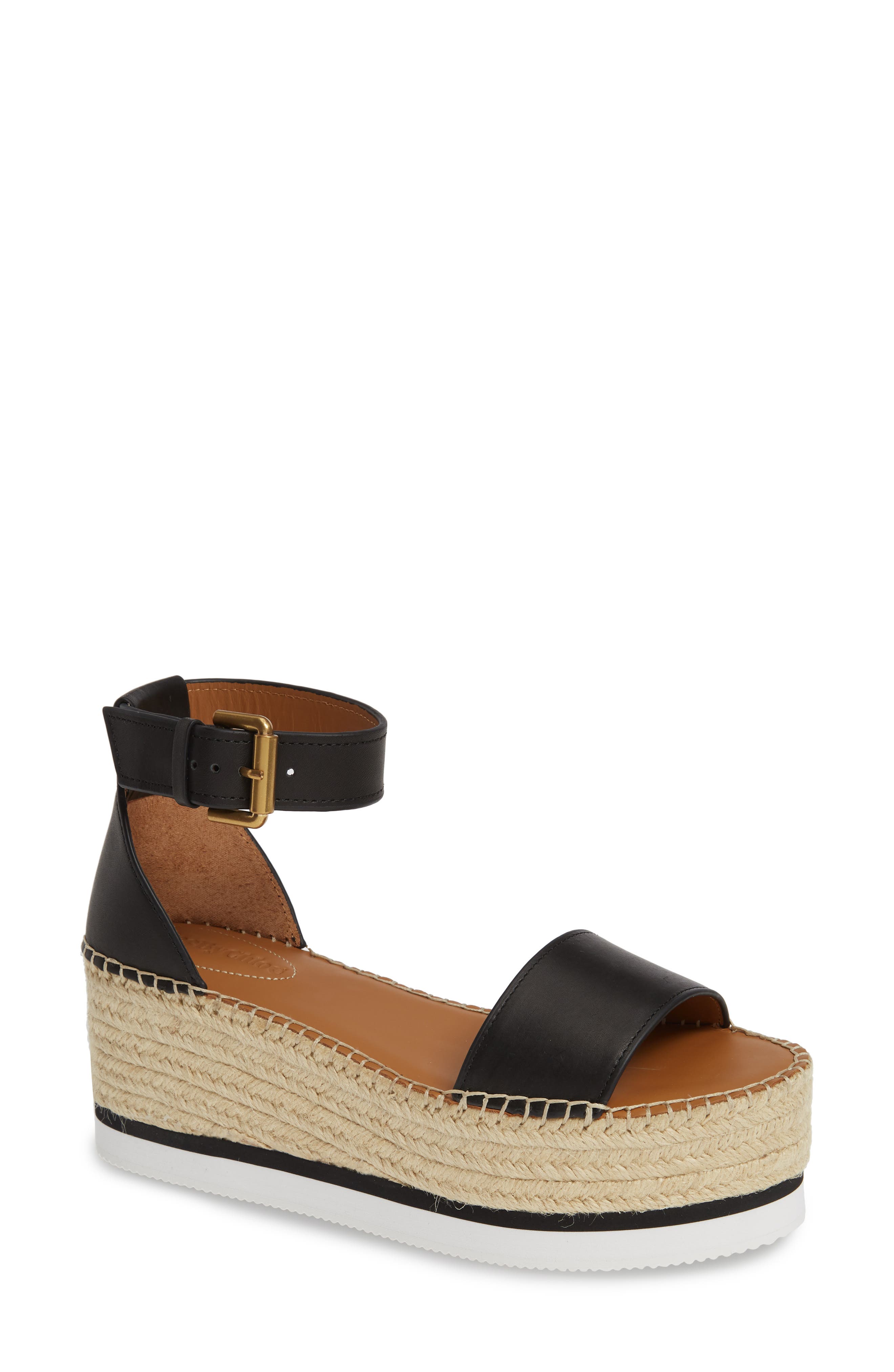 See by Chloé Glyn Platform Espadrille Sandal, Main, color, 