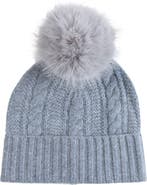 Amicale Cashmere Cable Cuffed Beanie
